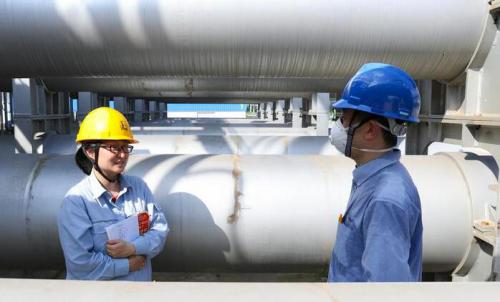 工艺人员与仪表安装技术人员现场交流 工艺人员与仪表安装技术人员现场交流