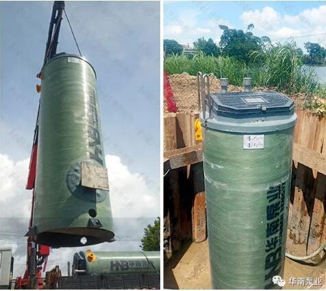 华南泵业一体化泵站,打造河畅、水清的高栏港区