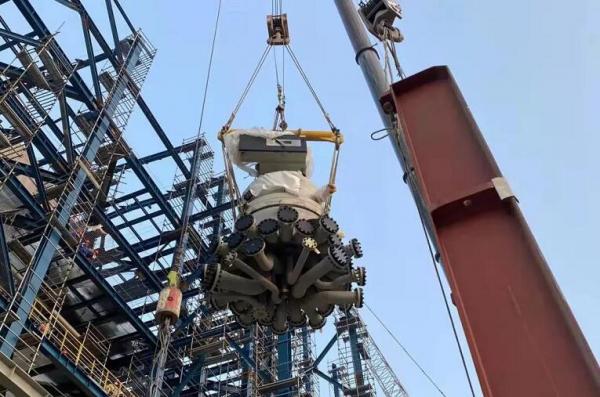 广东石化炼化一体化项目UOP旋转阀安装就位 广东石化炼化一体化项目UOP旋转阀安装就位