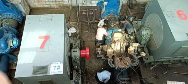 夹马口一级站双吸泵改造前 夹马口一级站双吸泵改造前