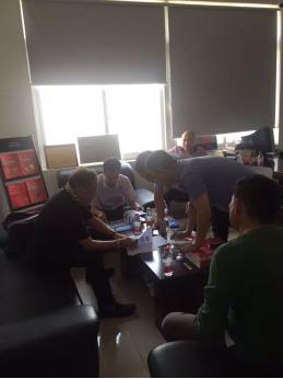 文莱JO壳牌阀门维修服务公司设备负责人吴汉民一行来浙江优机机械科技有限公司现场